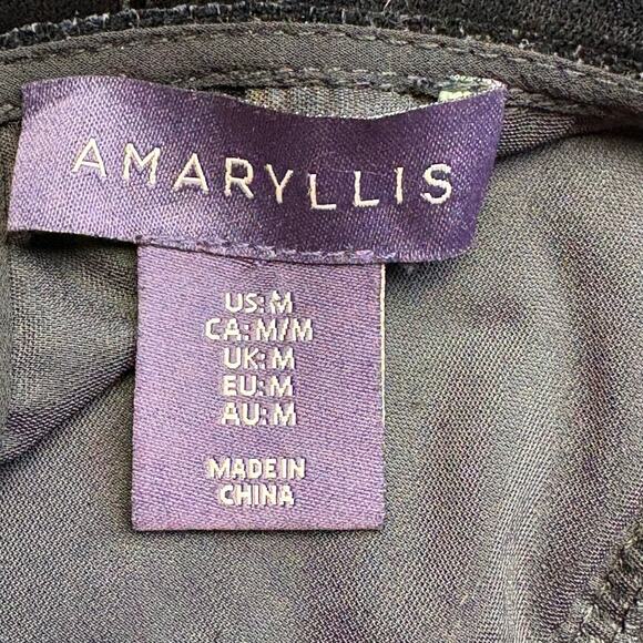 Amaryllis Romantic Regal Goth Ruffle Black Velvet Bell Sleeve Top Womens Sz M - Picture 4 of 6